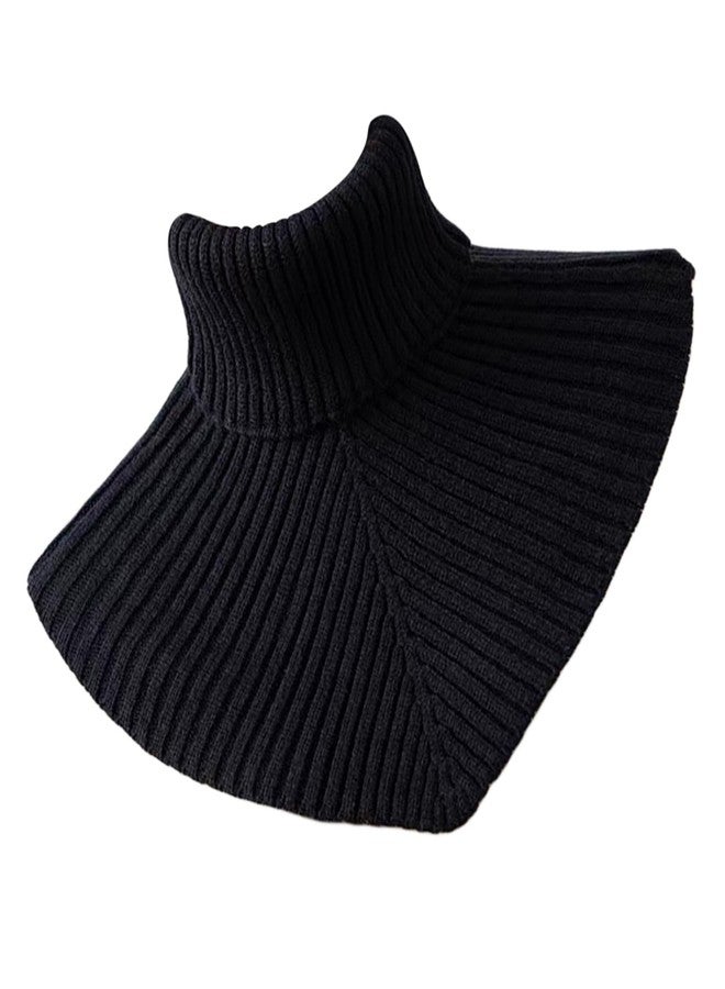QERPON Winter Knitted Collar Women Knitted Turtleneck Scarf Shoulder Wraps Solid Scarf for Fashionable Women - Image 1
